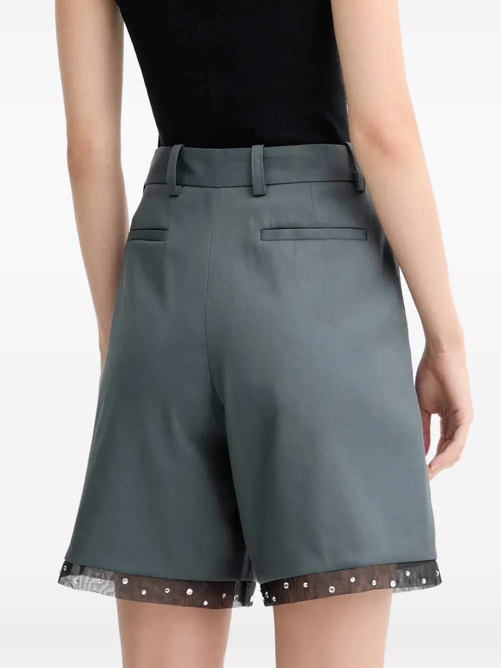 IRO Solenna geplooide verfraaide shorts Grijs