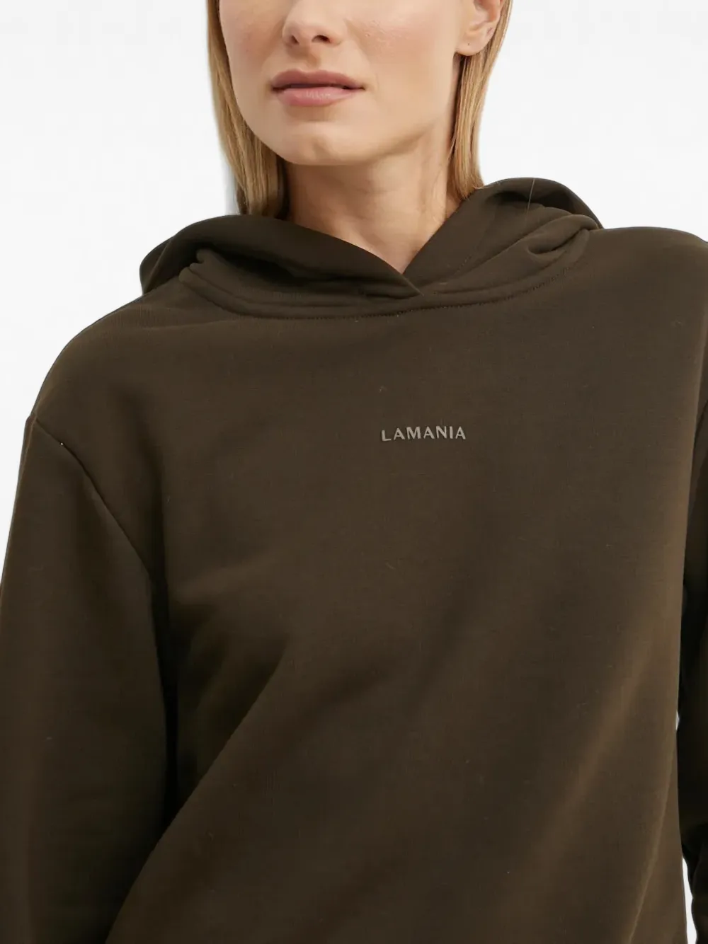 La Mania Hoodie met logoprint Bruin