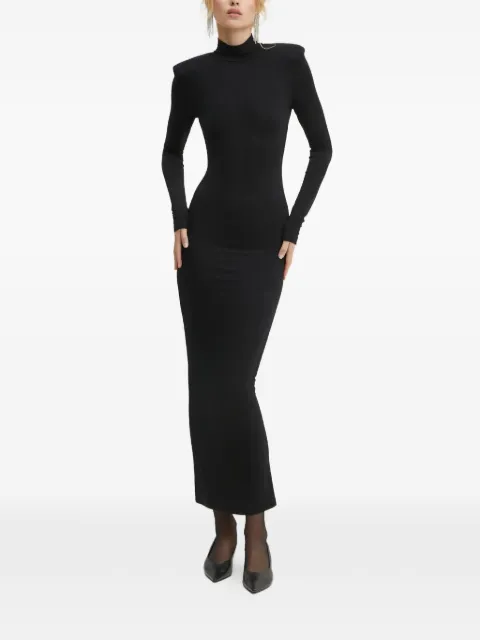 La Mania turtleneck open-back maxi dress