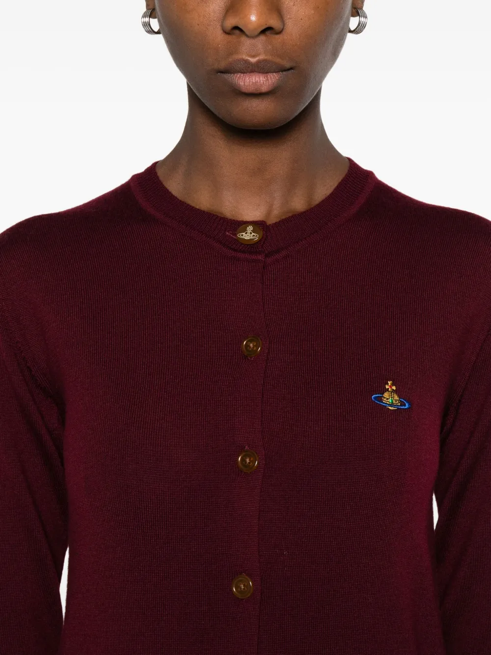Vivienne Westwood Orb-embellished Button Cardigan In Red
