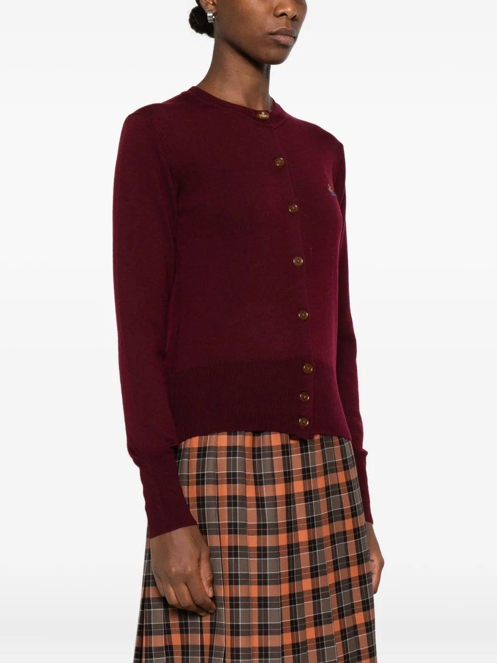 Vivienne Westwood Orb-embellished Button Cardigan In Red