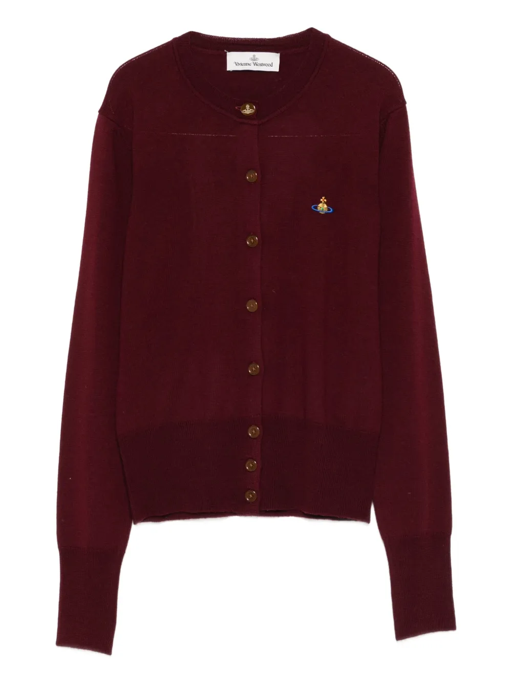 Vivienne Westwood Orb-embellished Button Cardigan In Red