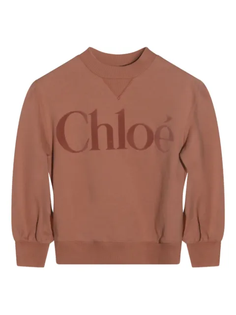 Chloé Kids logo-embroidered sweatshirt