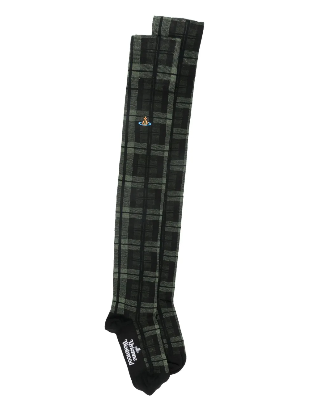 Vivienne Westwood Orb-motif checked socks | Green | Image 1
