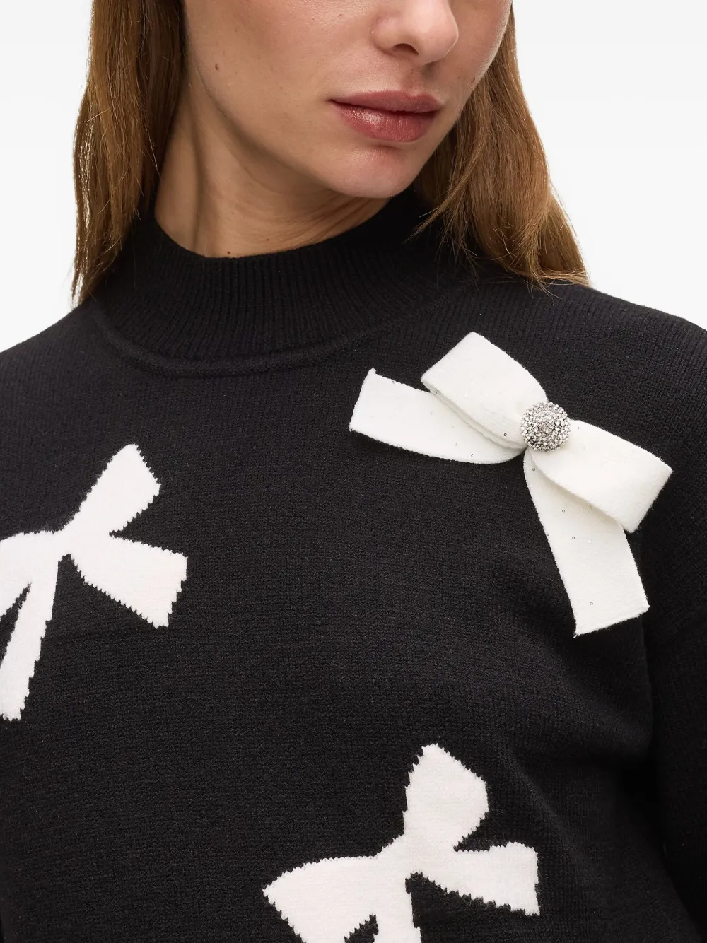 Karl Lagerfeld Trui verfraaid met strik Zwart
