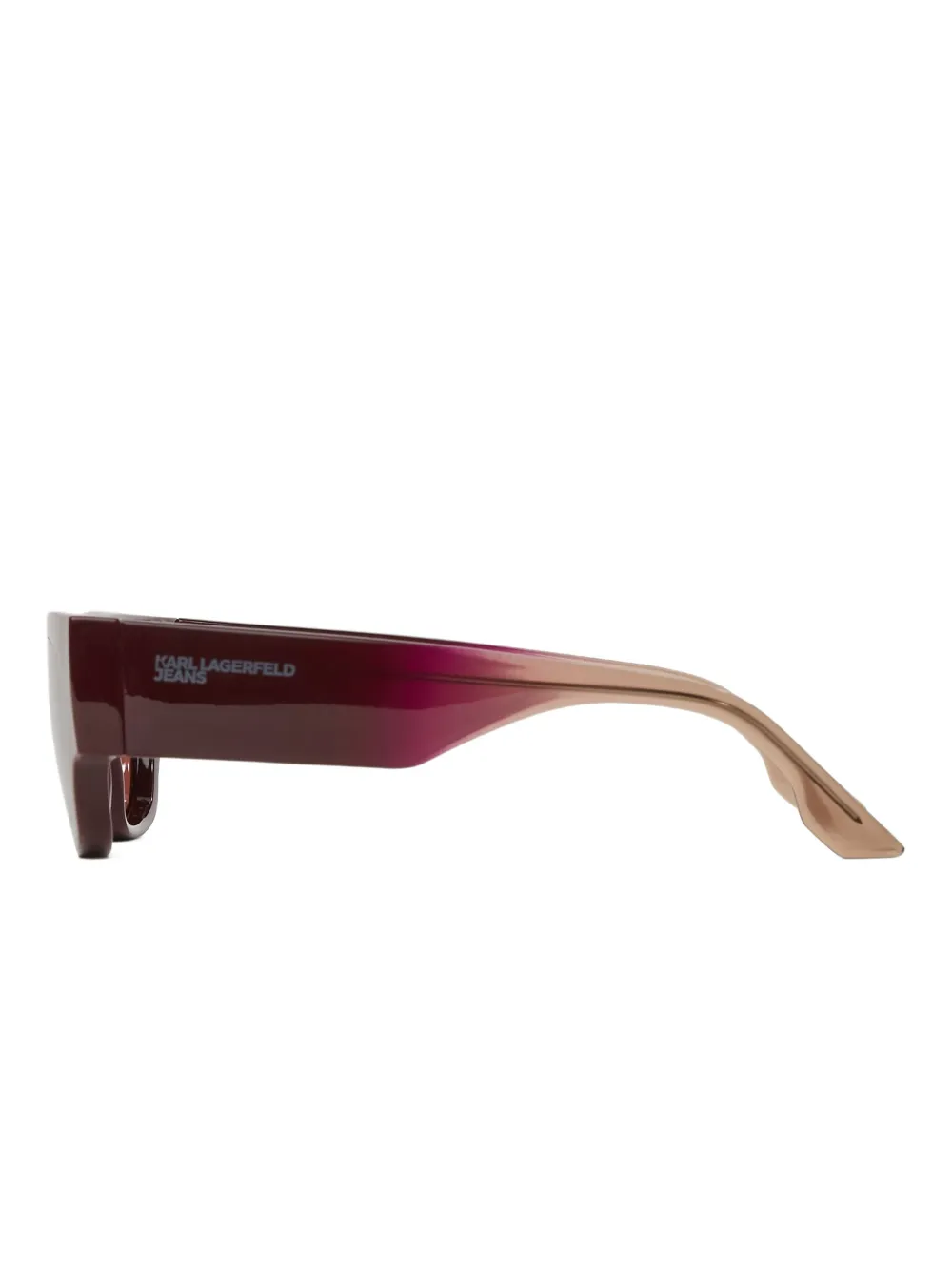  Karl Lagerfeld Logo Rectangular Sunglasses - Brown 