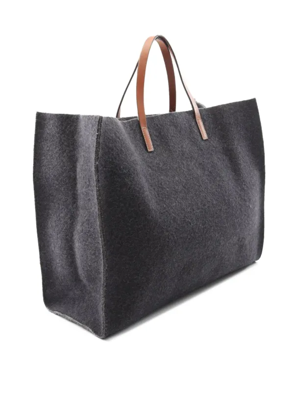 Gucci Pre-Owned 2016-2025 GG Wool Felt Tote Bag Grey FARFETCH TR