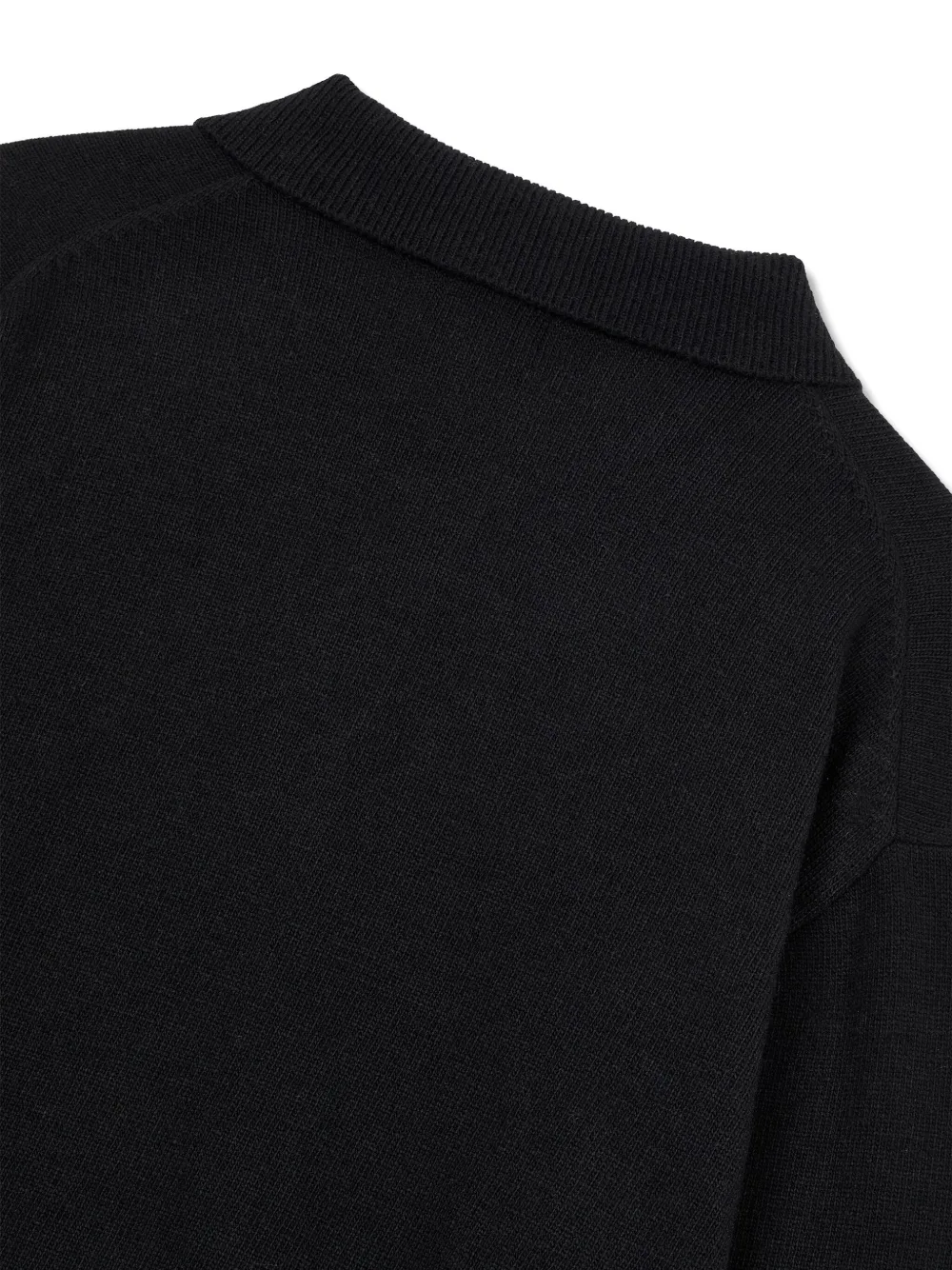 Studio Tomboy Long-sleeve Polo Shirt In Black