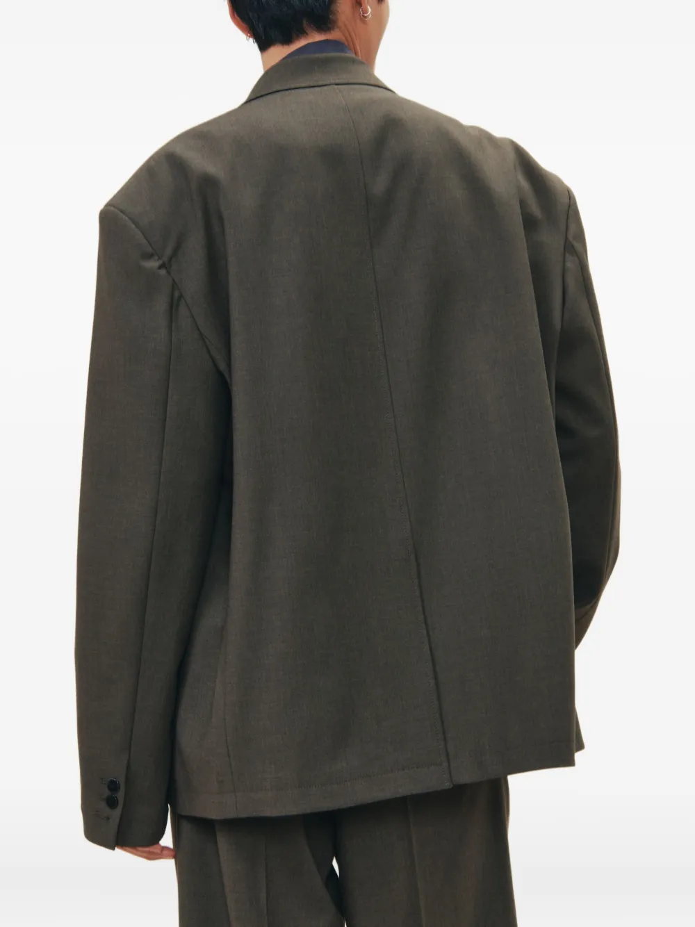 Studio Tomboy Single-breasted Blazer In Green