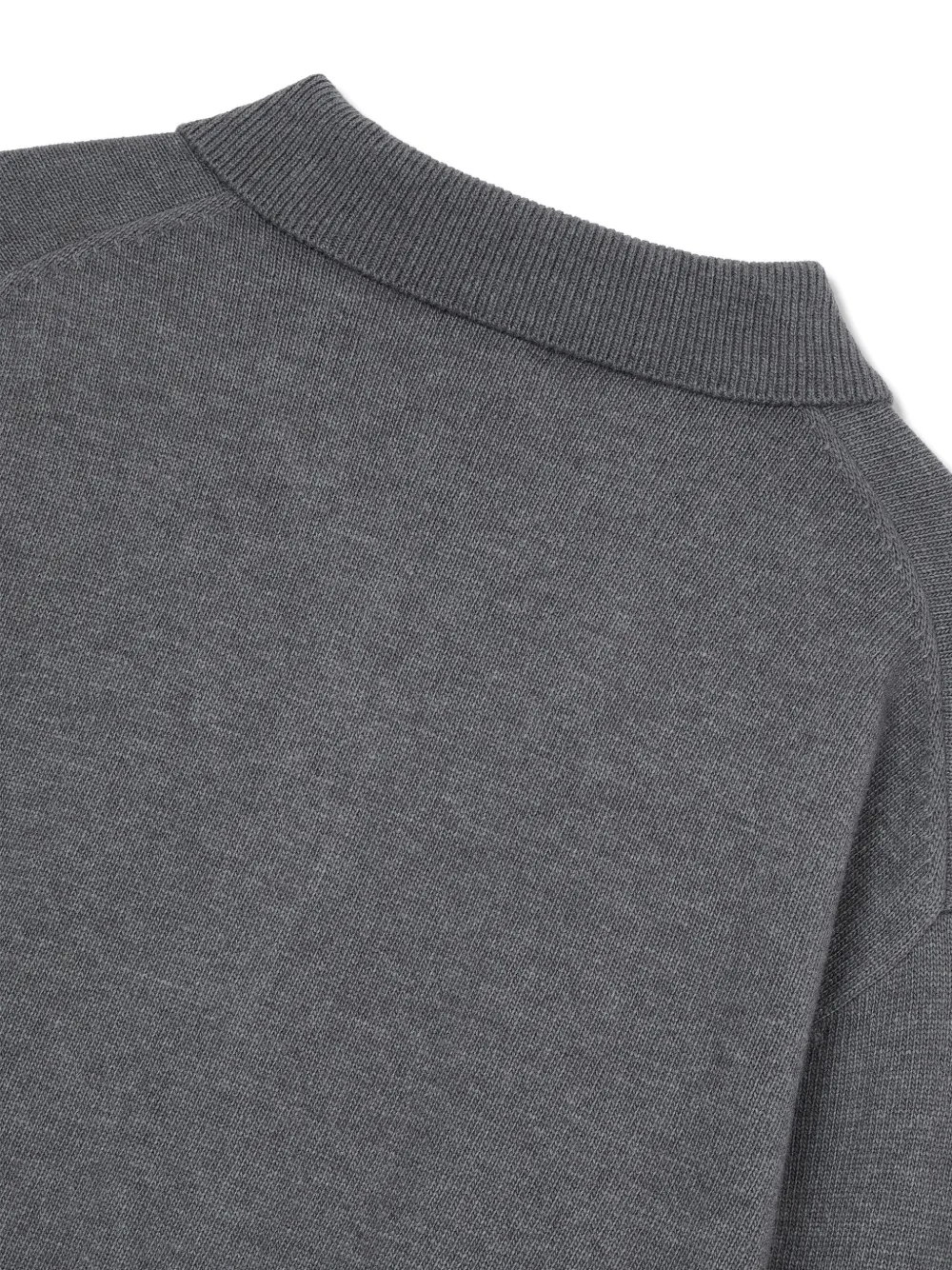 Studio Tomboy Long-sleeve Polo Shirt In Gray