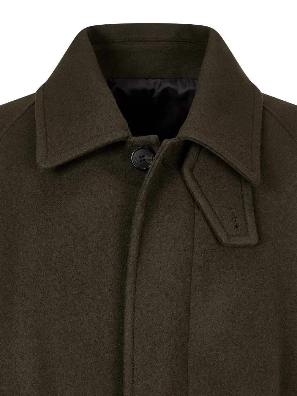 Studio Tomboy Belted Wool Coat In Green