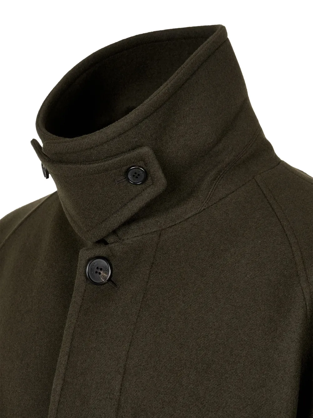 Studio Tomboy Belted Wool Coat In Green