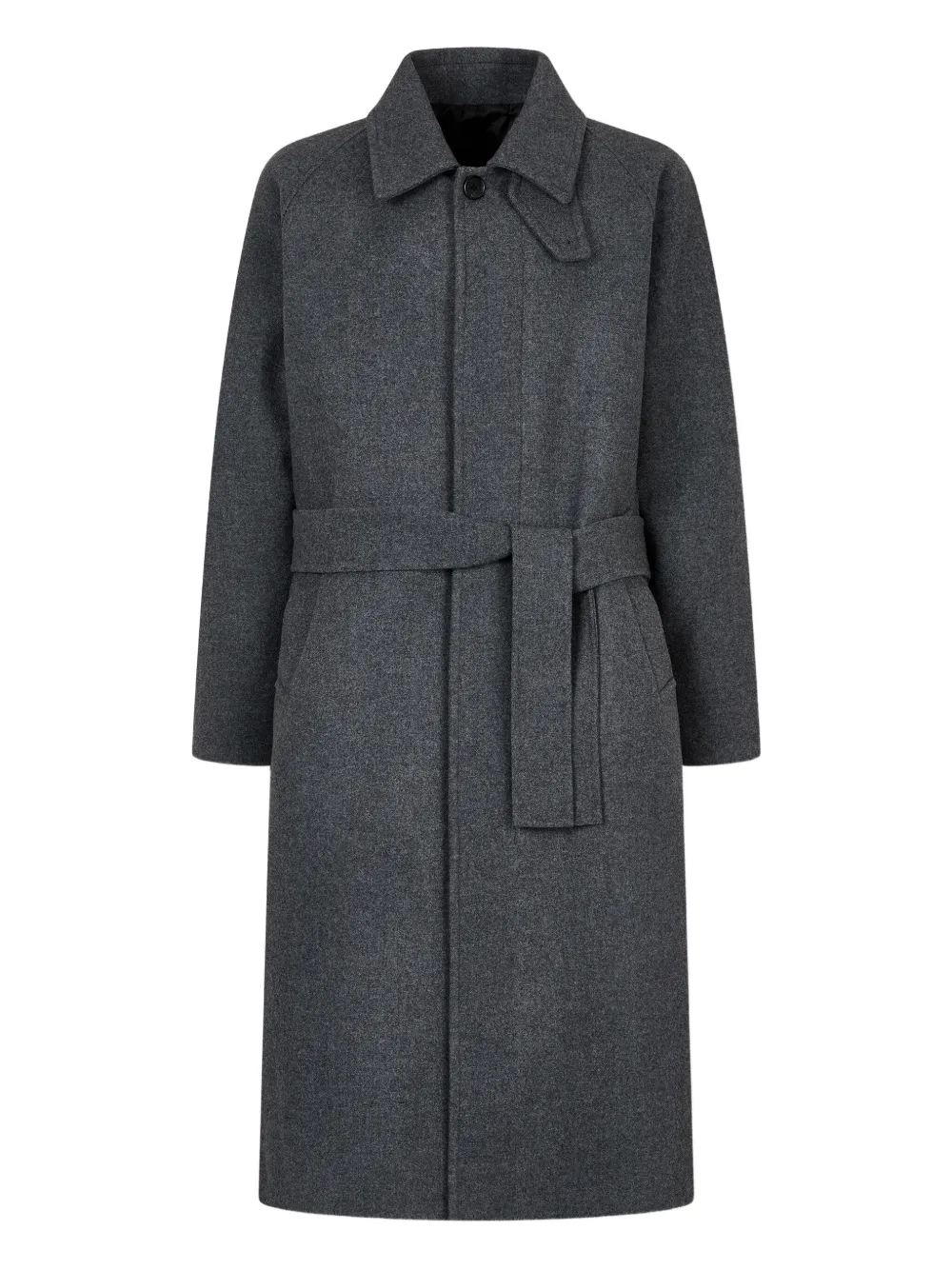 Studio Tomboy Belted Wool Coat In Gray