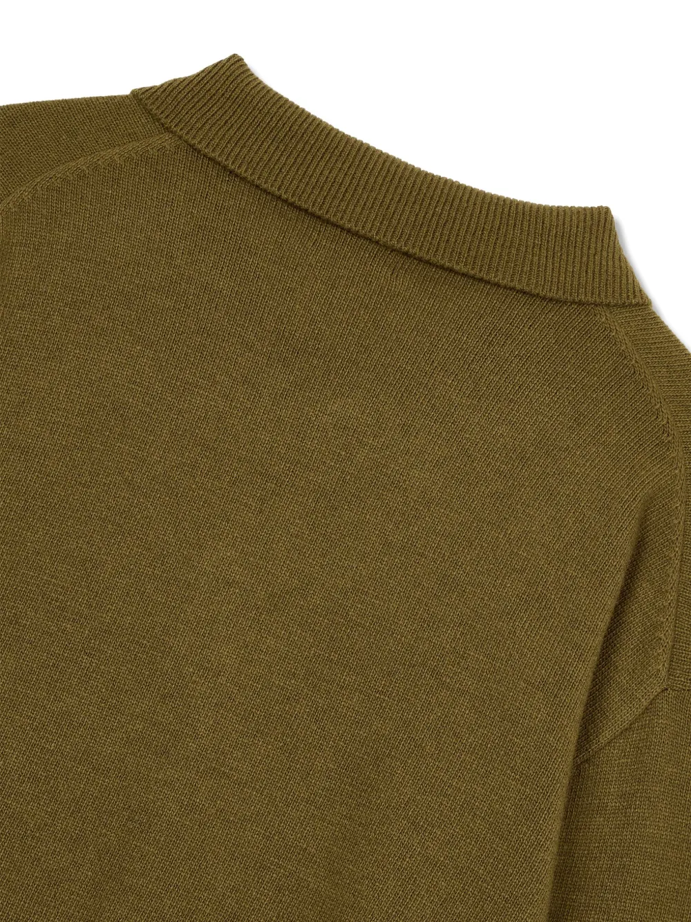 Studio Tomboy Long-sleeve Polo Shirt In Green