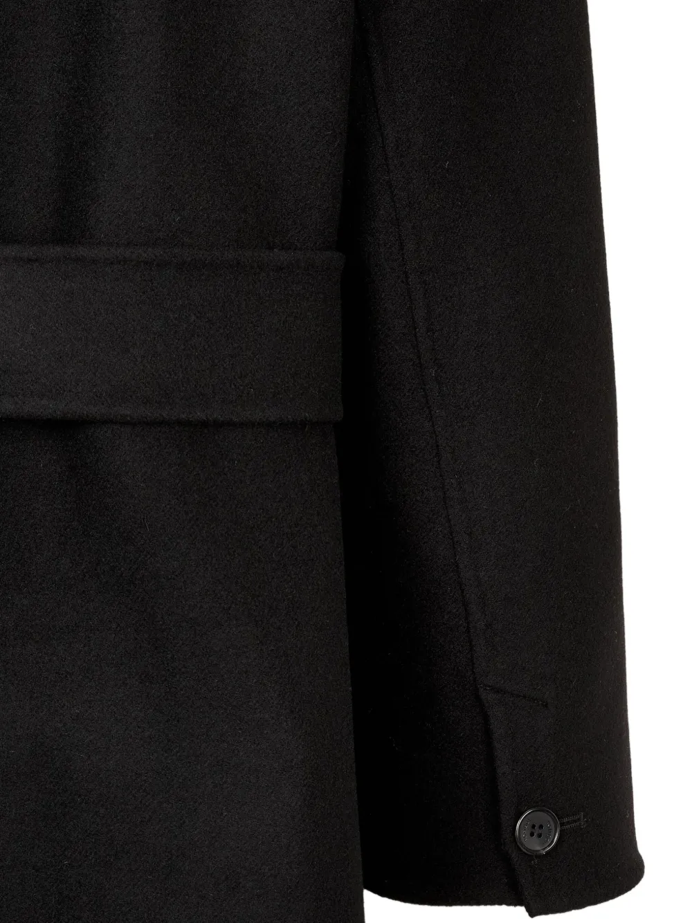 Studio Tomboy Belted Wool Coat In Black