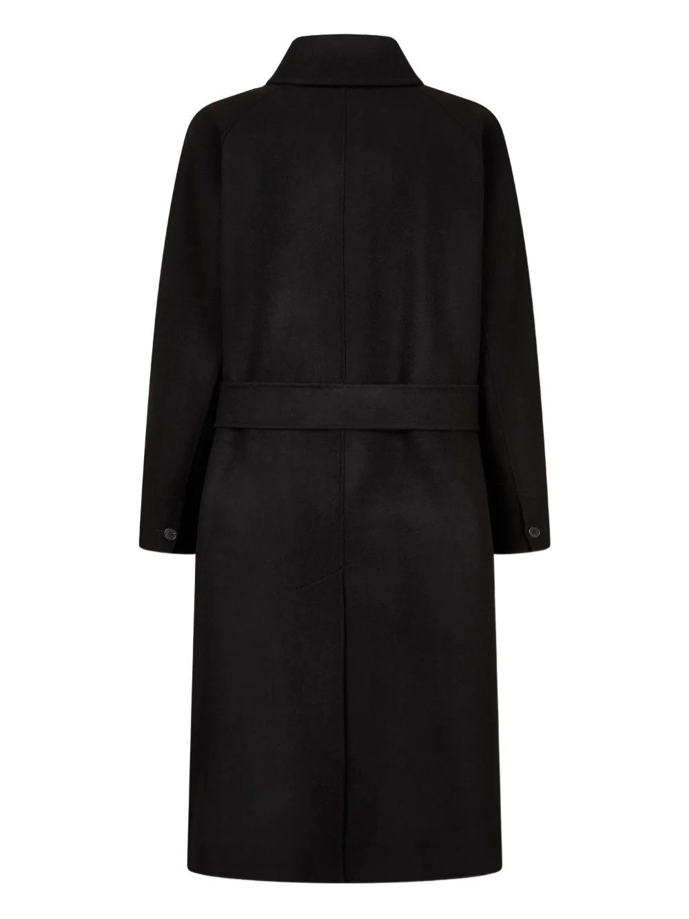 Studio Tomboy Belted Wool Coat In Black