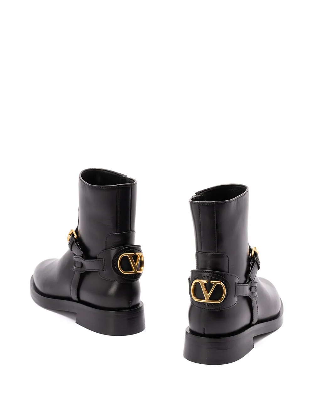 Valentino Garavani VLogo leather boots Black