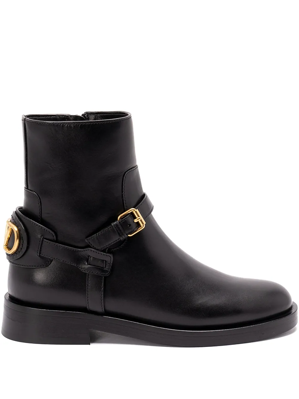 Valentino Garavani VLogo leather boots Black