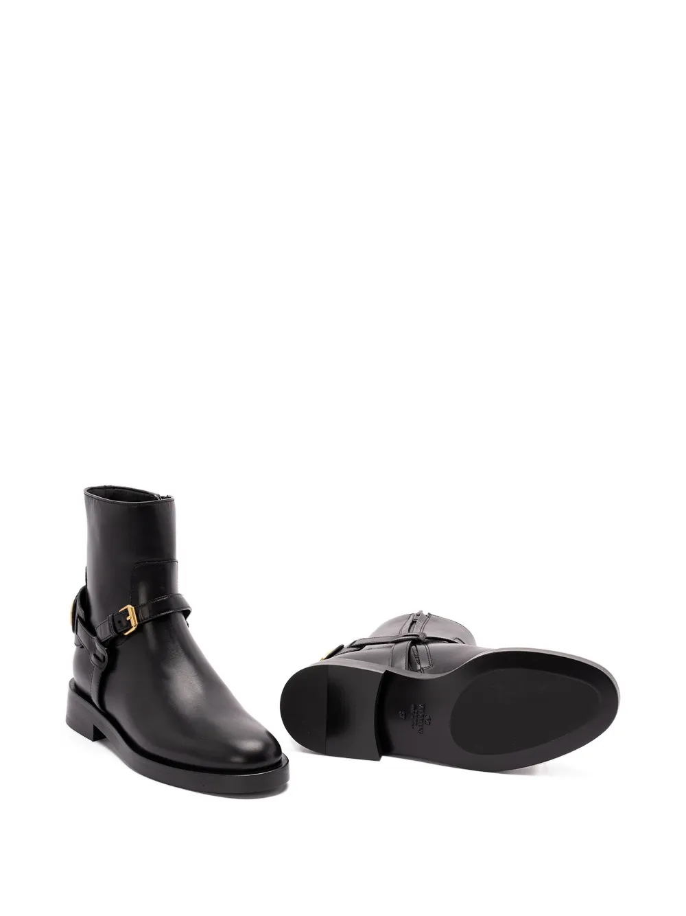Valentino Garavani VLogo leather boots Black