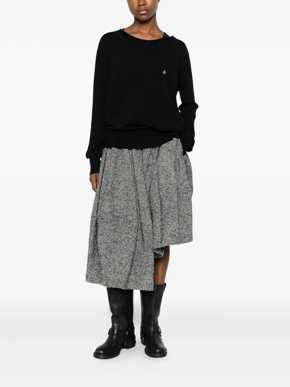 Vivienne Westwood Pamela V-neck Wool Sweater Clothing In Black