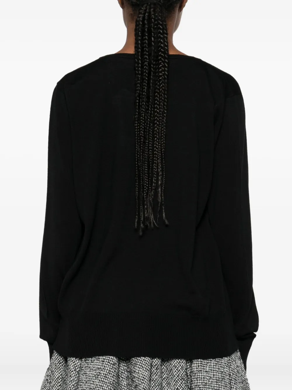 Vivienne Westwood Pamela V-neck Wool Sweater Clothing In Black