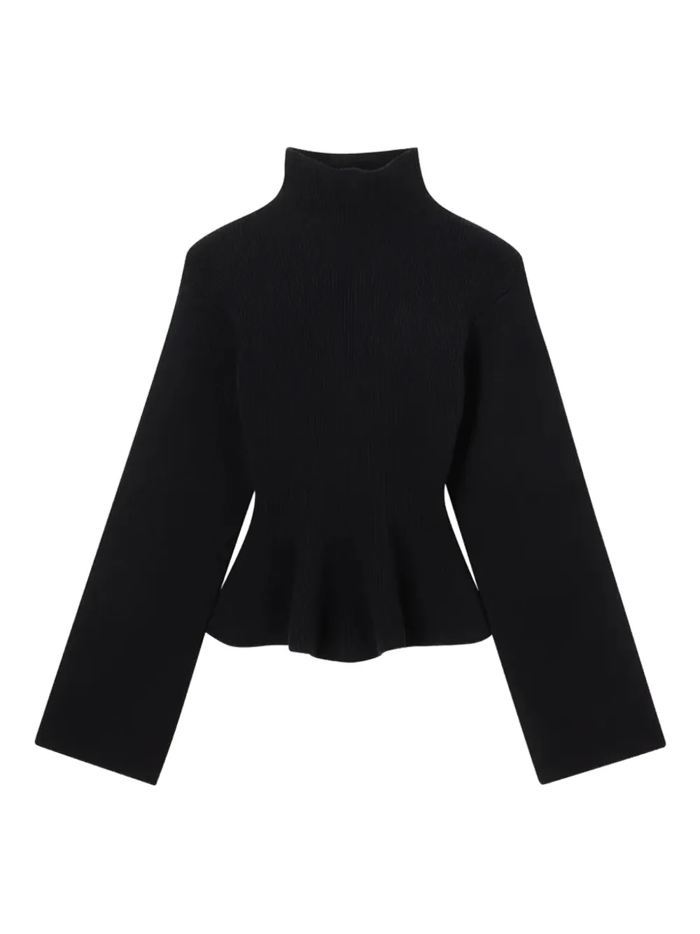 Róhe ribbed high-neck sweater | Black | Image 1