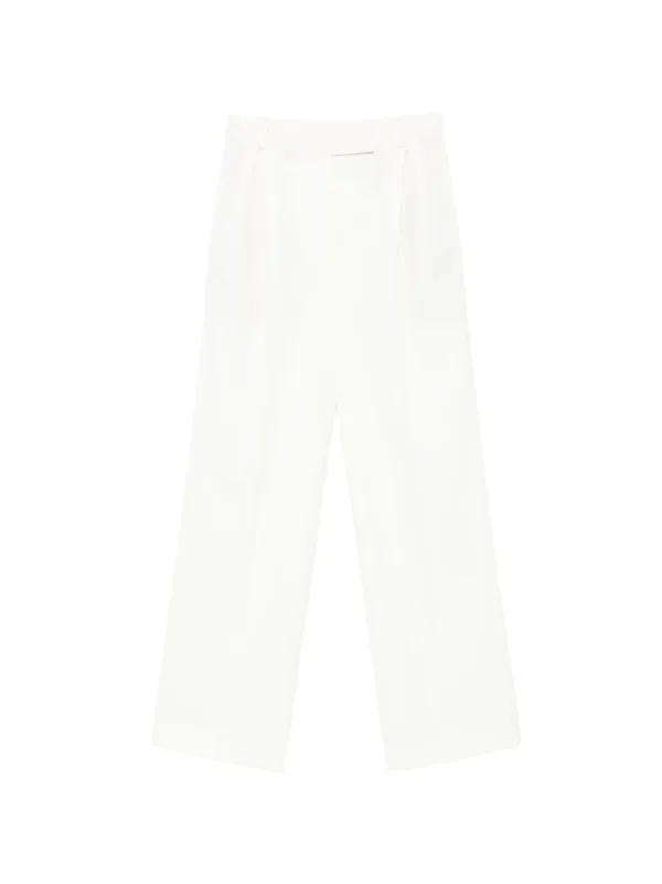 Róhe Pleated Trousers in White