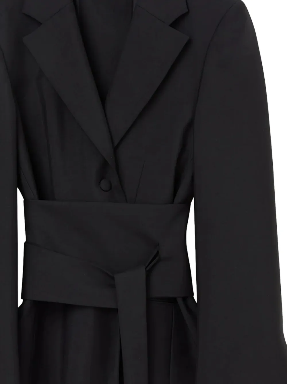 Rohe Belted Wide-sleeve Blazer In Black