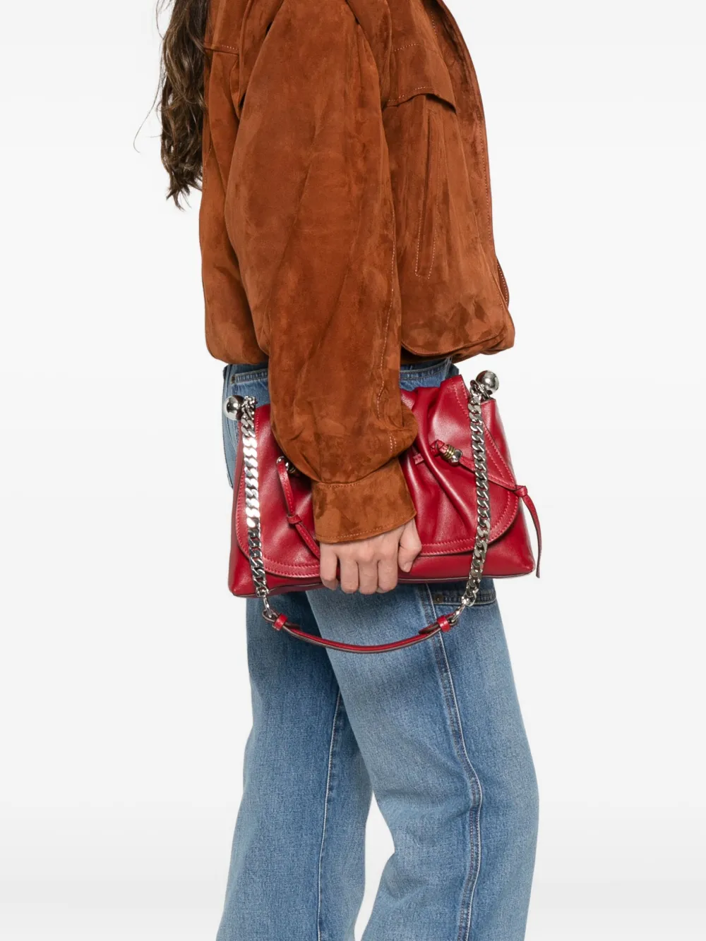 ISABEL MARANT Bolton schoudertas met kettinghengsel - Rood