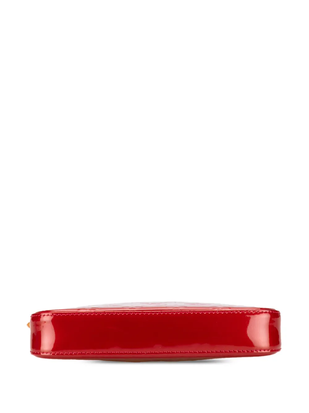 Pre-owned Louis Vuitton 2013 Monogram Vernis Pochette Accessoires Shoulder Bag In Red
