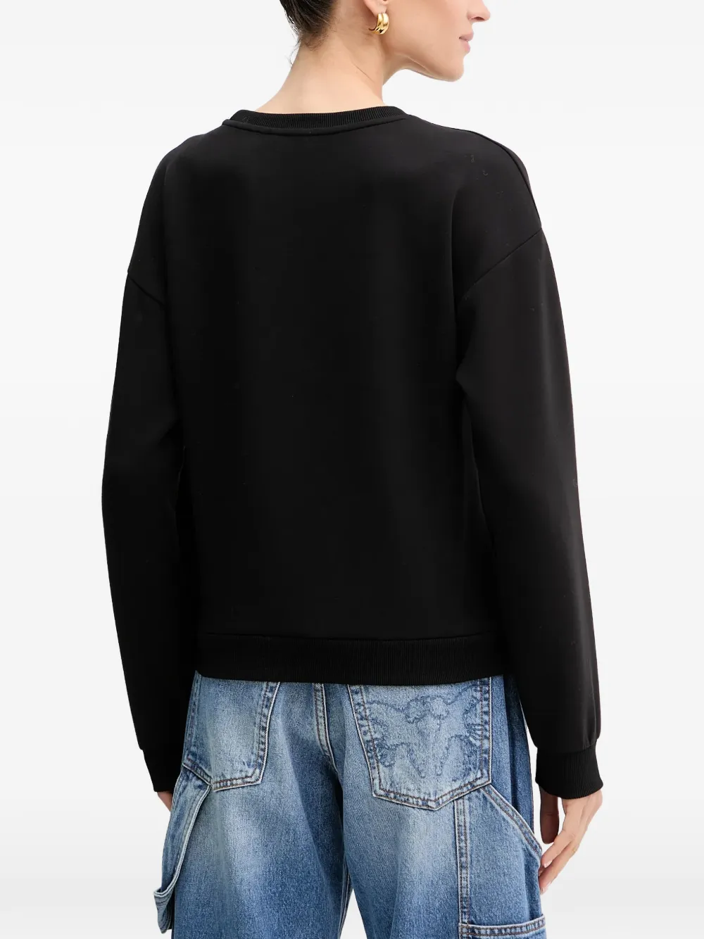 Armani Exchange Sweater met ronde hals Zwart