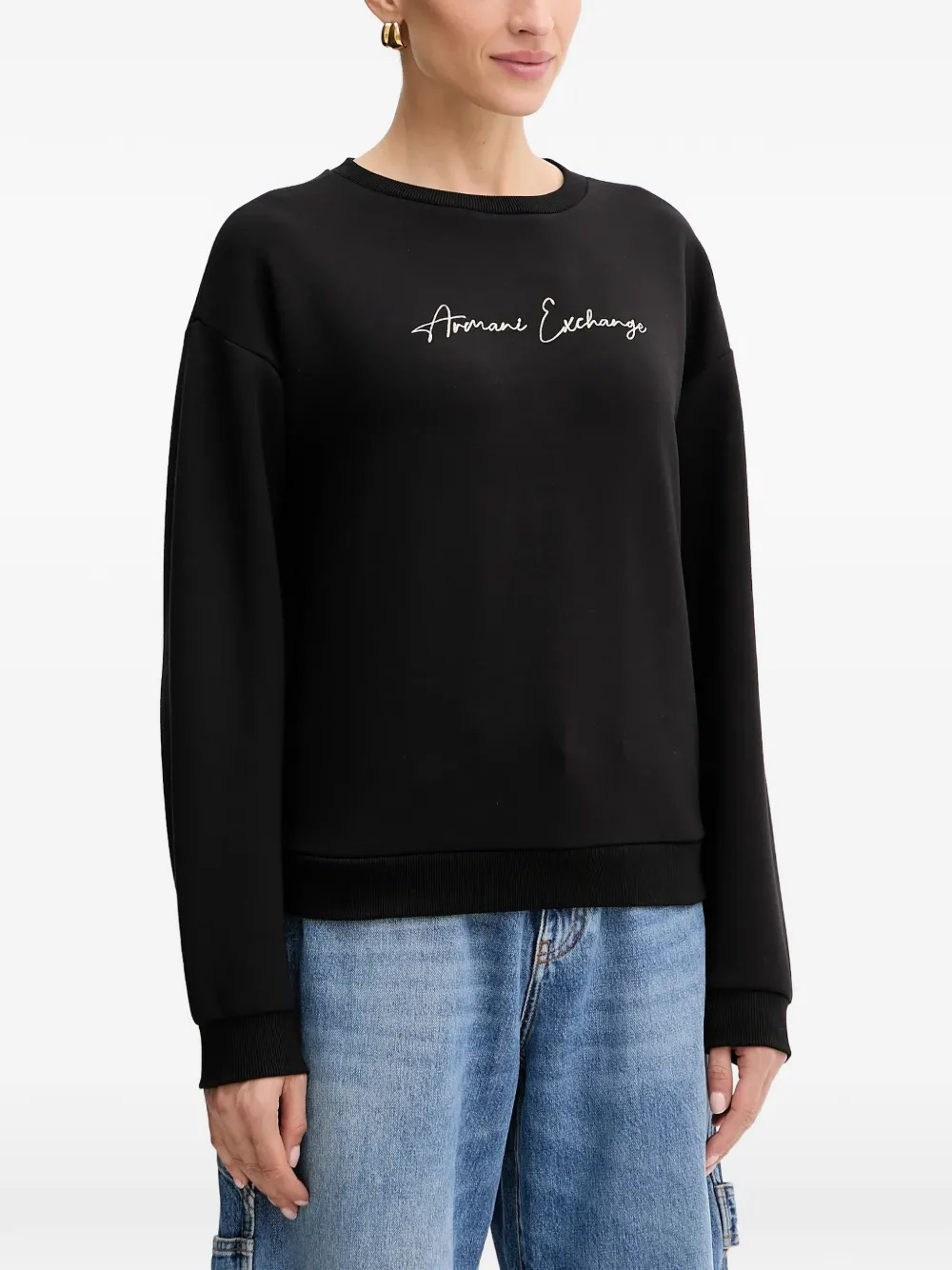 Armani Exchange crew-neck sweatshirt - Nero