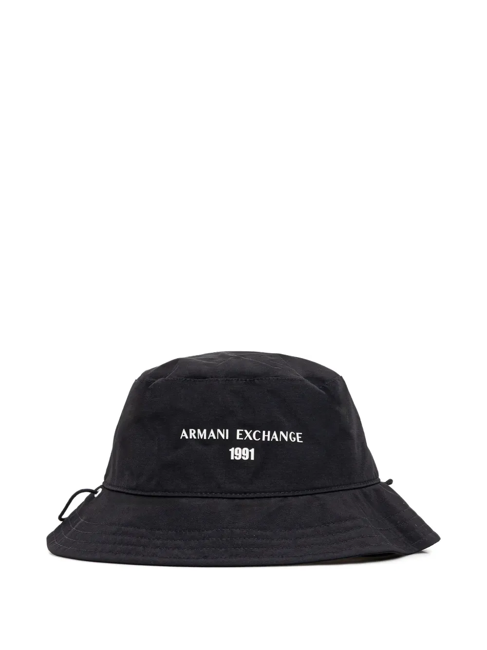 Armani Exchange logo-print bucket hat - Nero