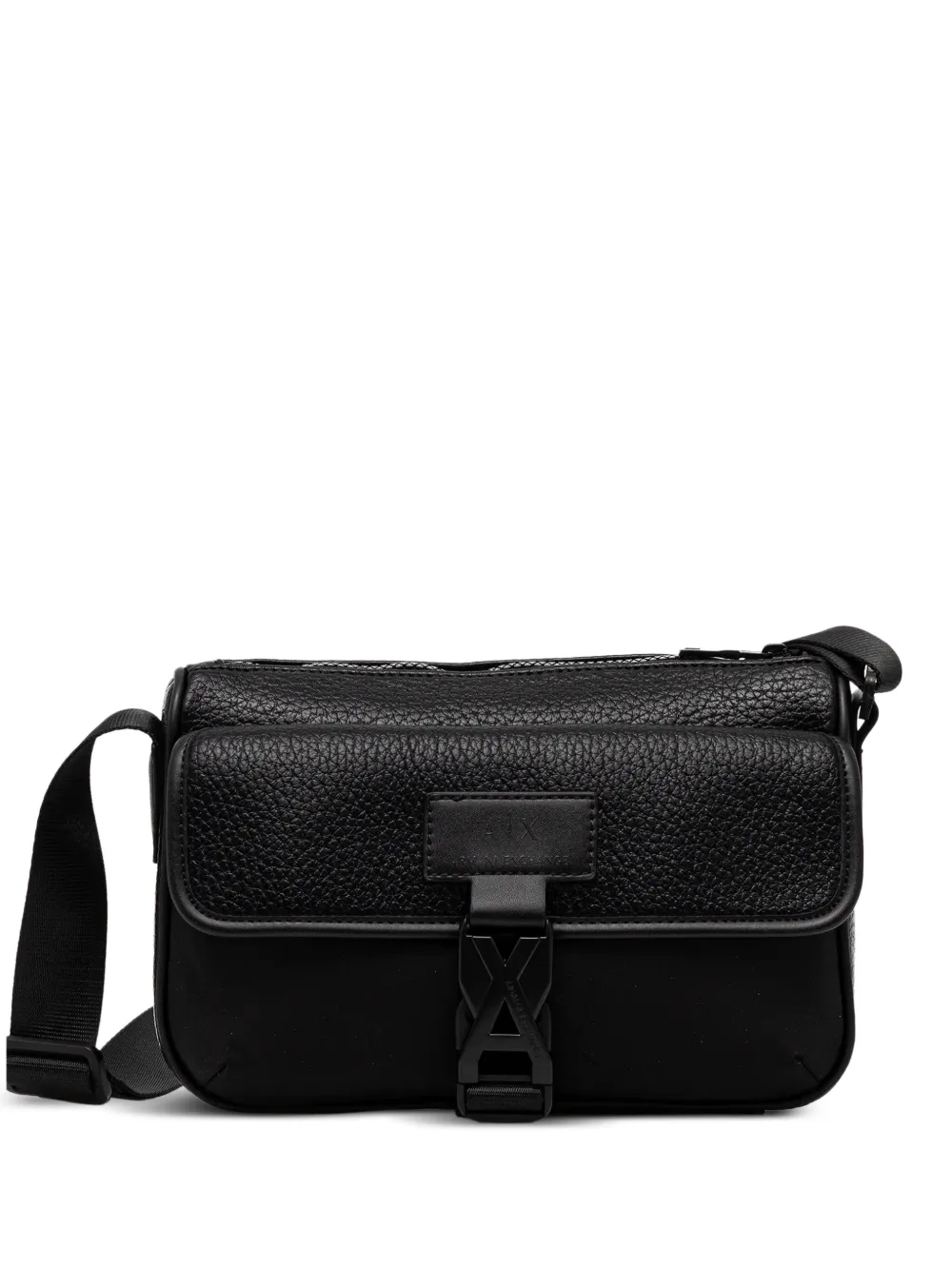 Armani Exchange logo-buckle messenger bag - Nero