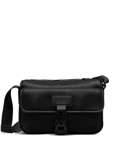Armani Exchange logo-buckle messenger bag