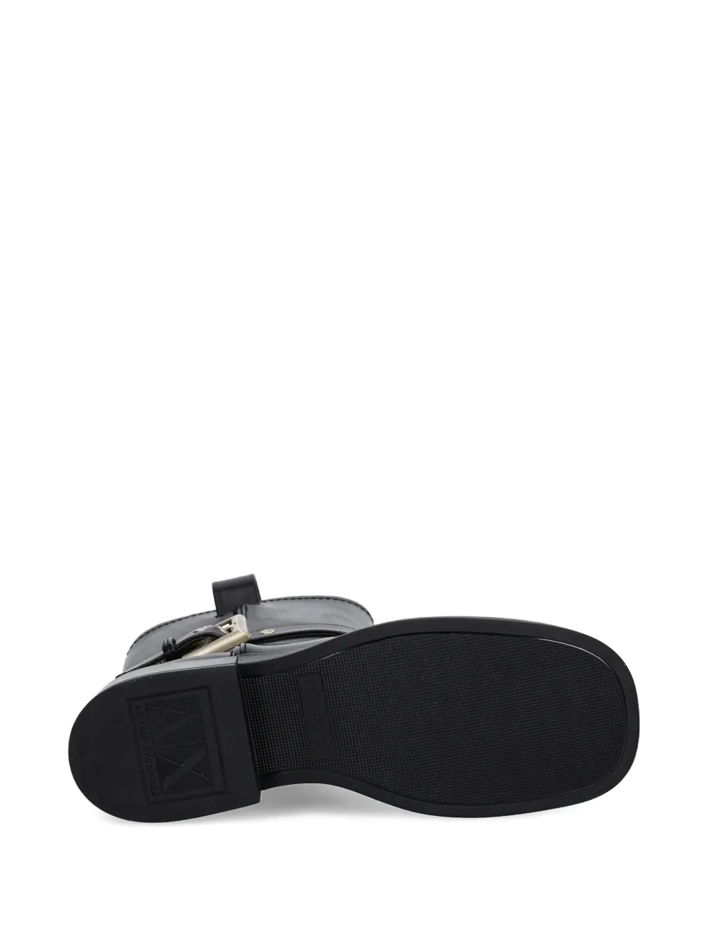Armani Exchange buckle-strap boots Zwart