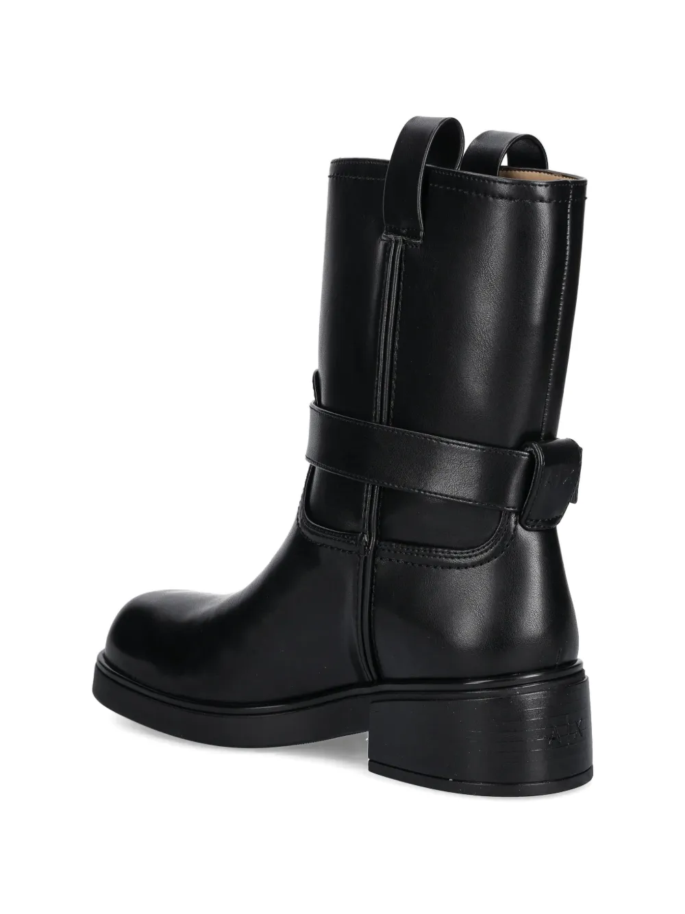 Armani Exchange buckle-strap boots Zwart