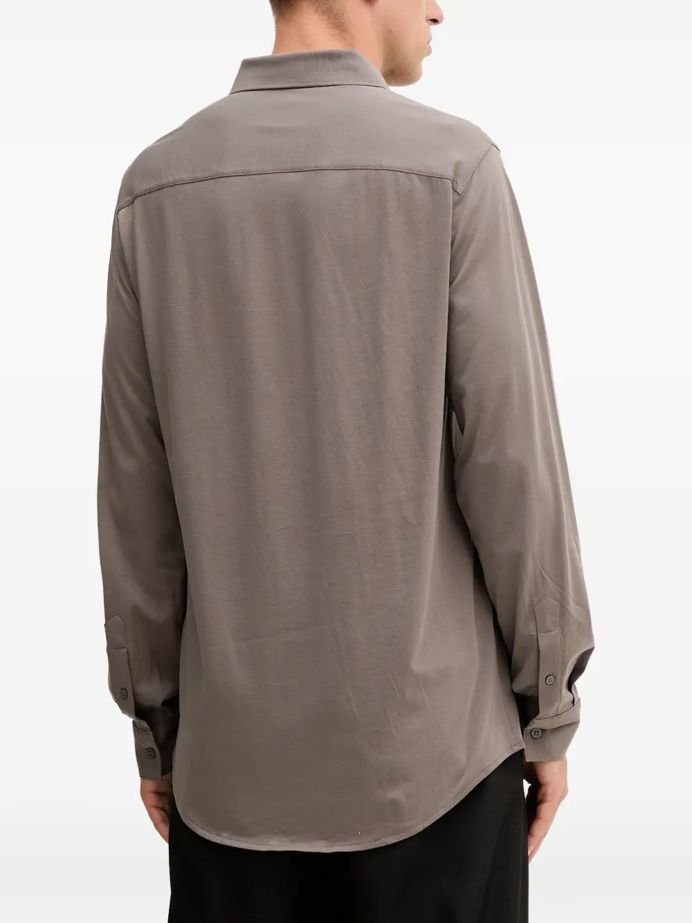  Armani Exchange Logo-embroidered Shirt - Grey 
