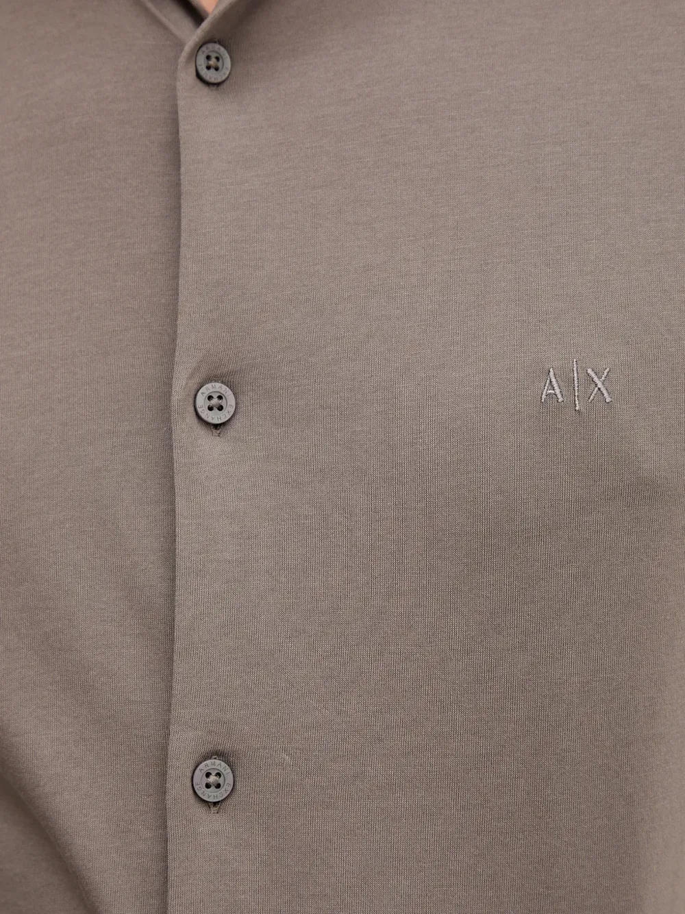 Armani Exchange Overhemd met geborduurd logo Grijs