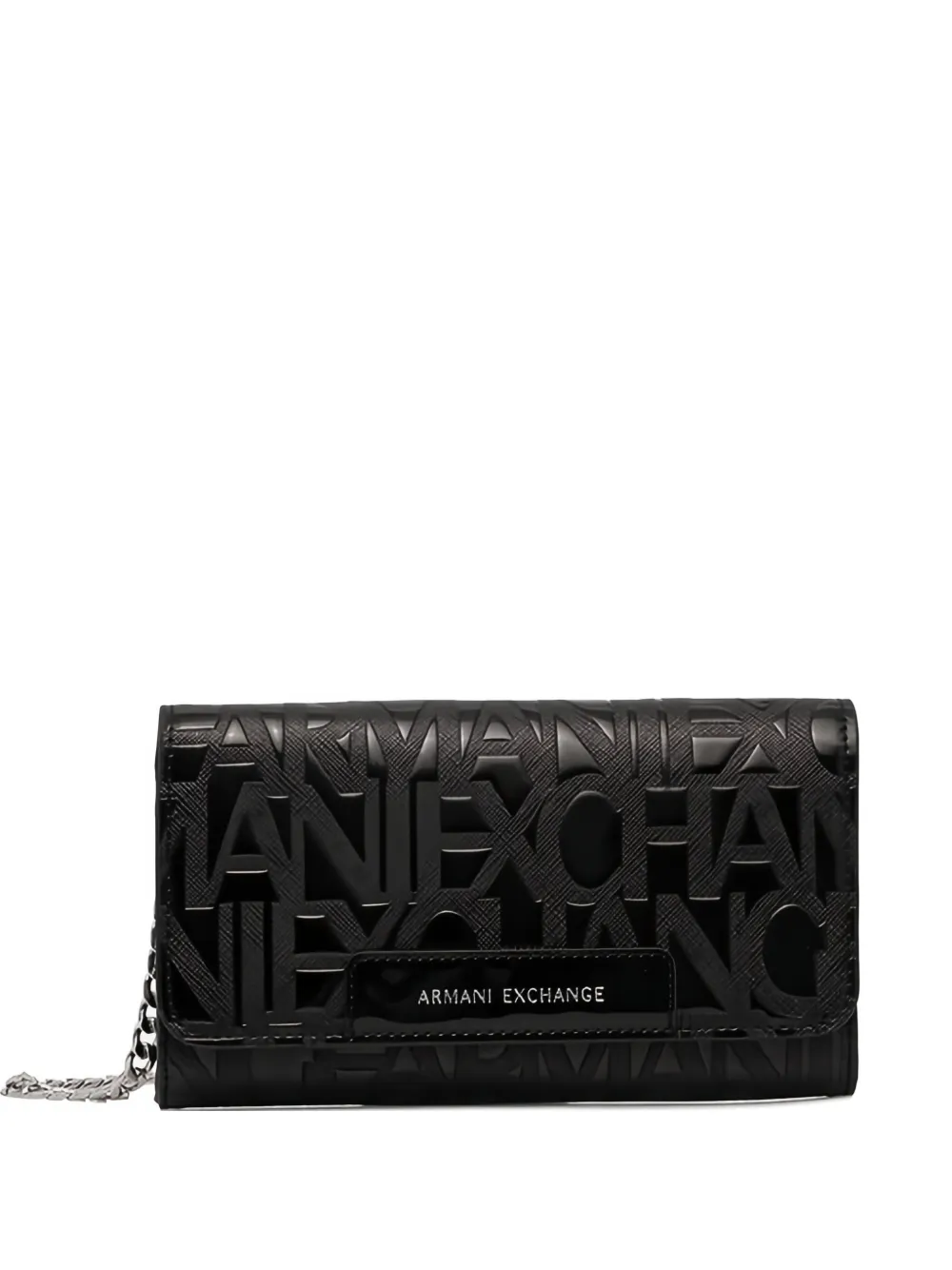 Armani Exchange mini embossed clutch bag - Nero