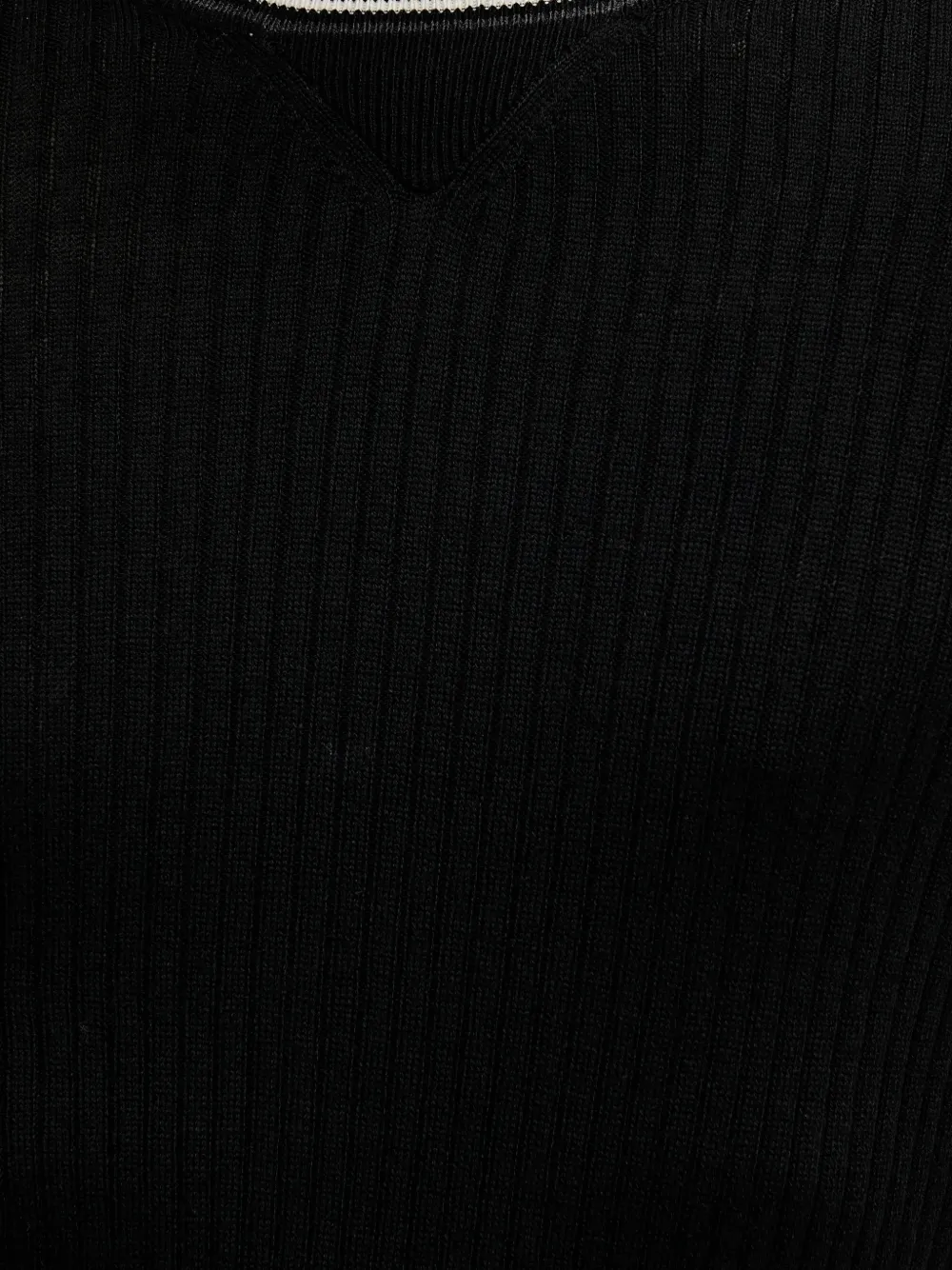 Armani Exchange Ribgebreide trui Zwart