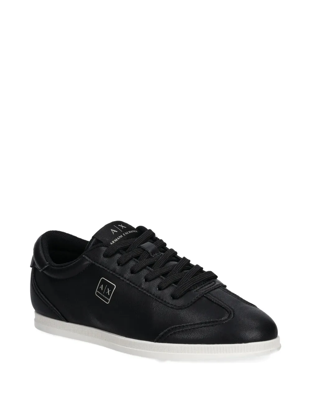 Armani Exchange Sneakers met logodetail Zwart