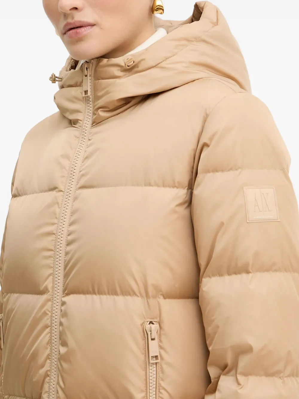 Armani Exchange Gewatteerde jas Beige