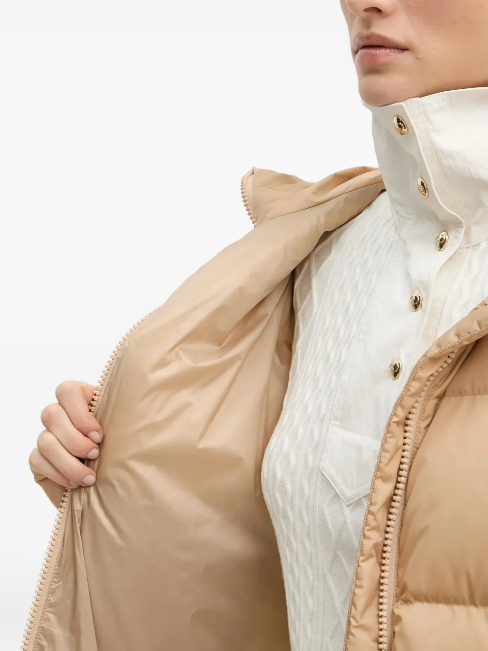 Armani Exchange Gewatteerde jas Beige