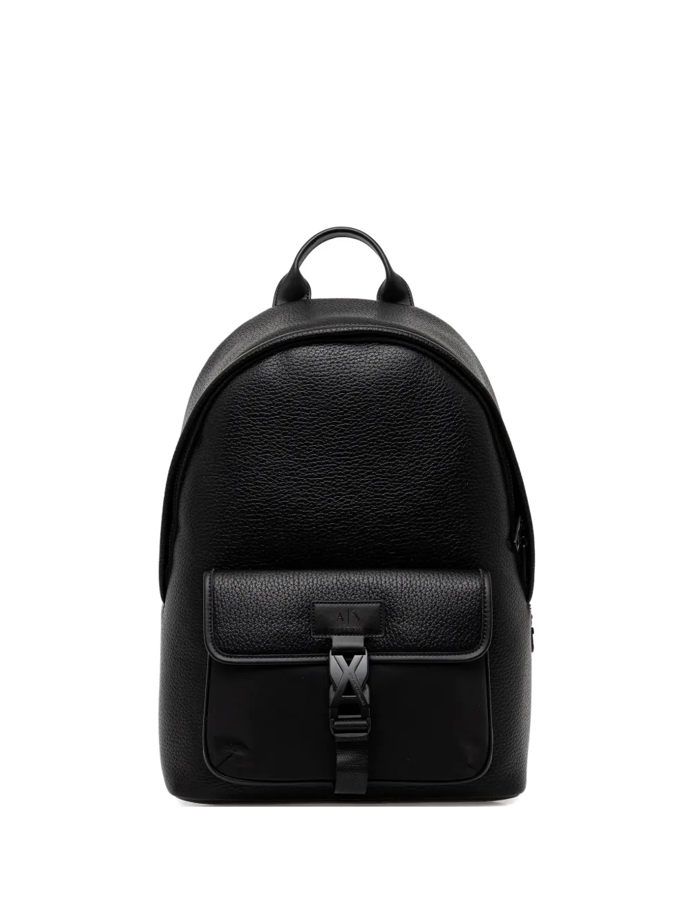 Armani Exchange textured buckle backpack | Black | Image 1
