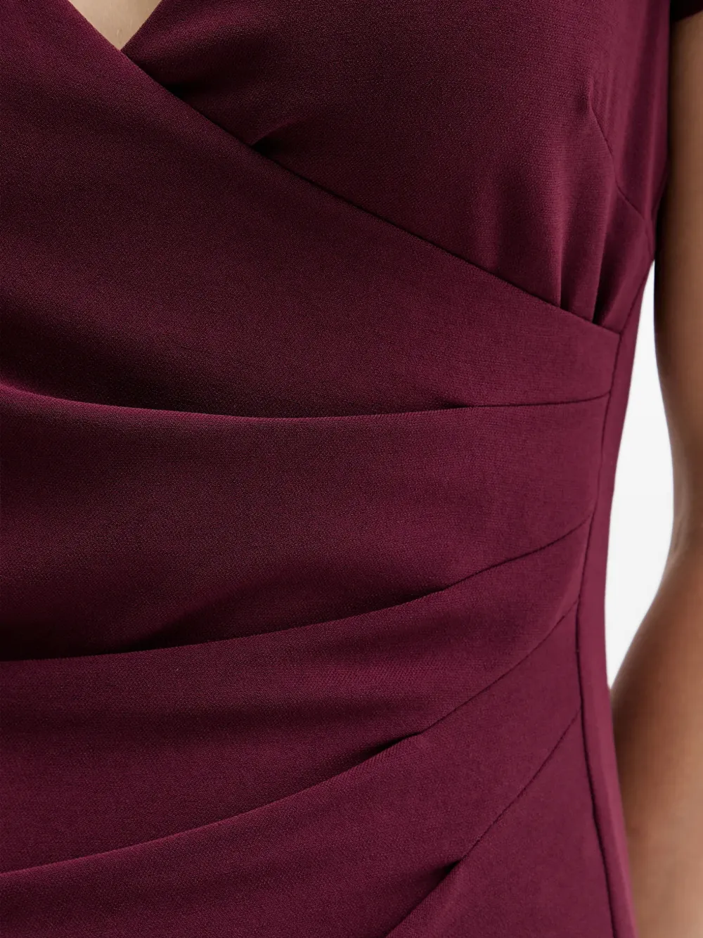 Armani Exchange Midi-jurk met V-hals Rood