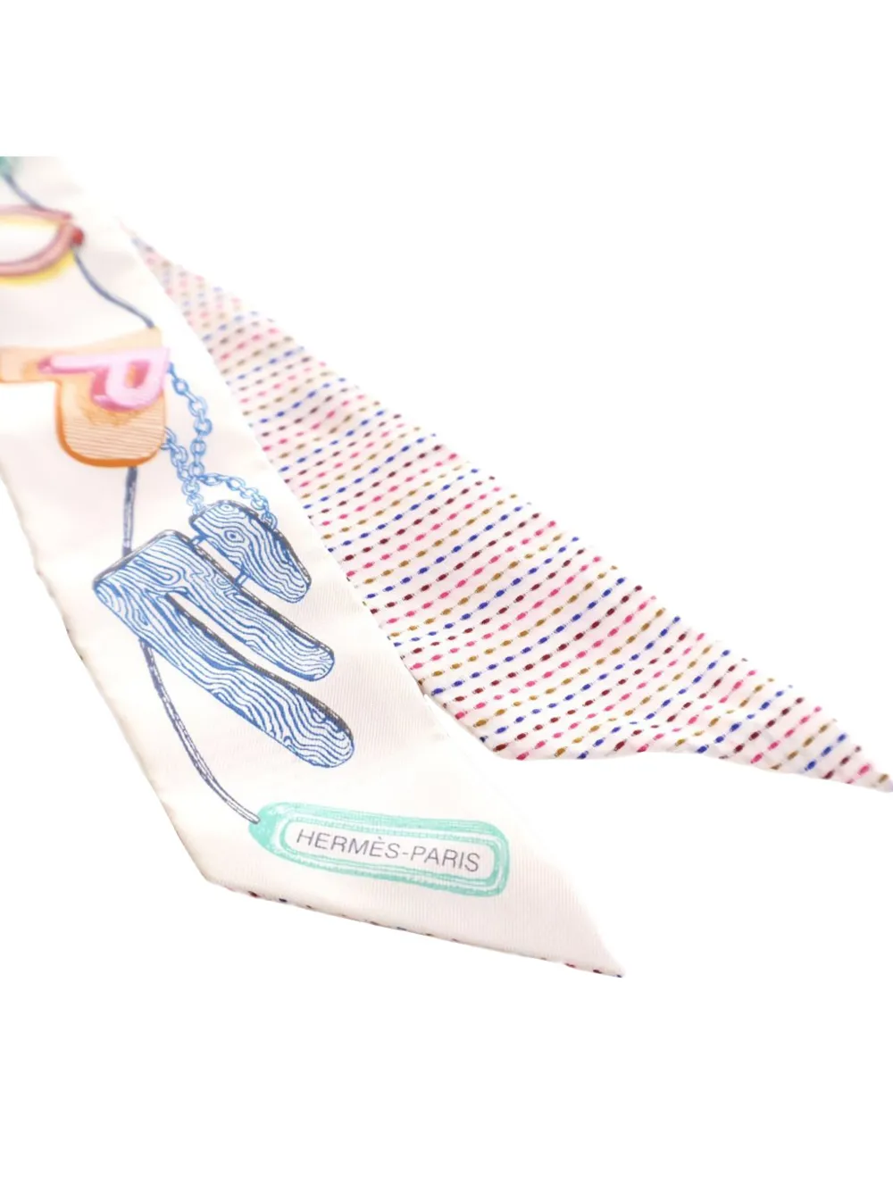 Hermès Pre-Owned 2020-2025 Chevaloscope Neon Twilly Scarf scarves | Image 2