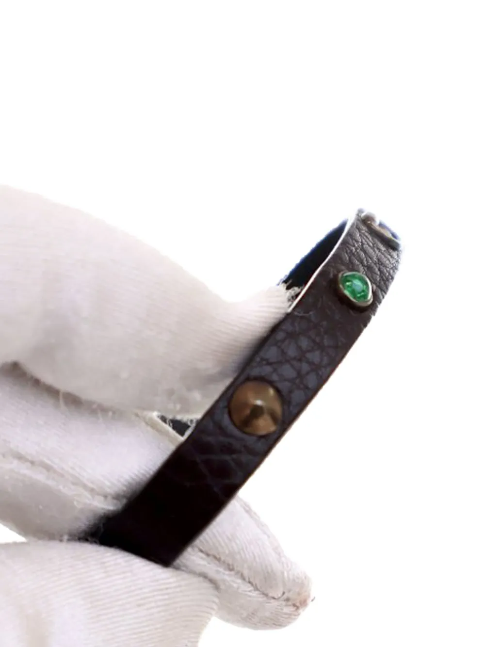 Gucci Pre-Owned 2019 Studded Leather Interlocking G Bracelet costume bracelet | Women | Image 2