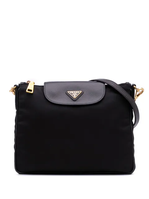 Prada Pre-Owned 2000-2013 Saffiano Trimmed Tessuto crossbody bag