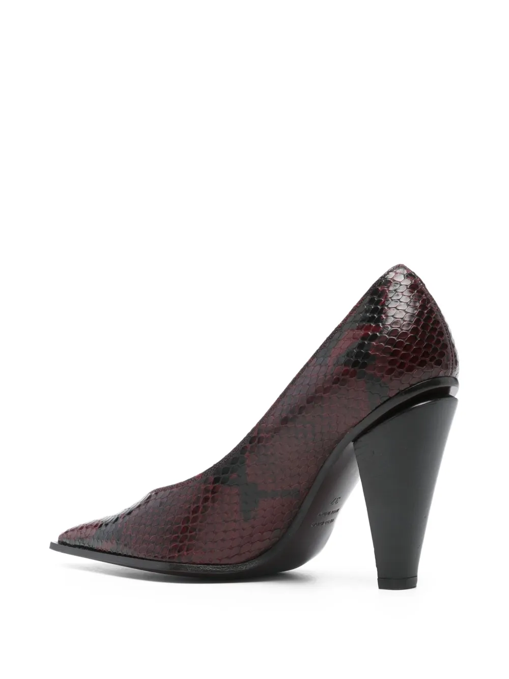 Roberto Festa snakeskin-print pointed-toe pumps Red